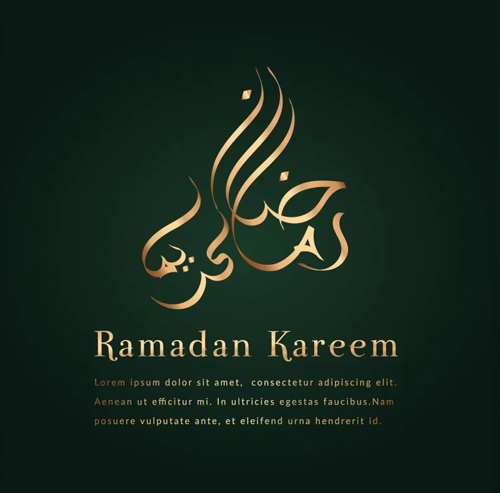 Ramadan Kareem - Arabic Calligraphy Vector Design Template