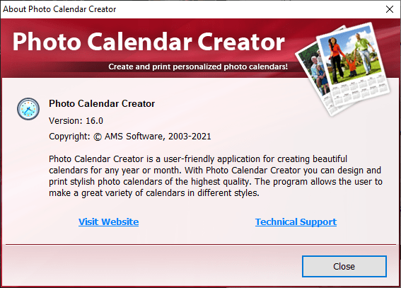 AMS Software Photo Calendar Creator Pro 16.0 Multilingual