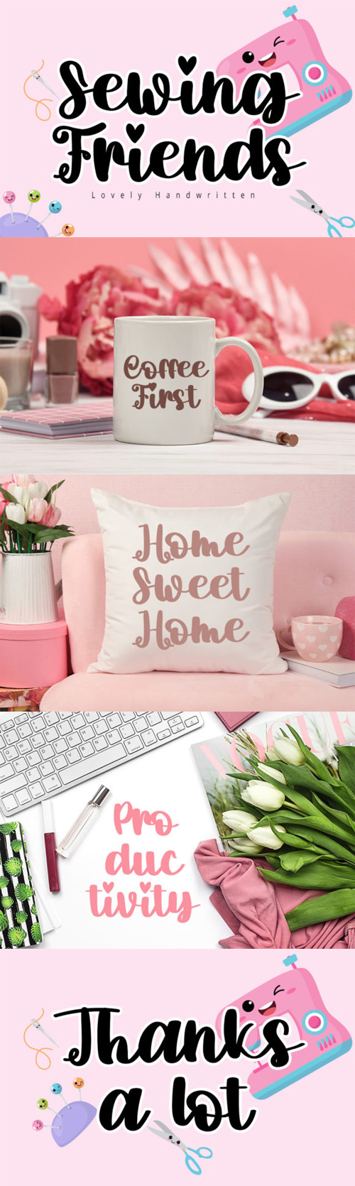 Sewing Friends Handwritten Font