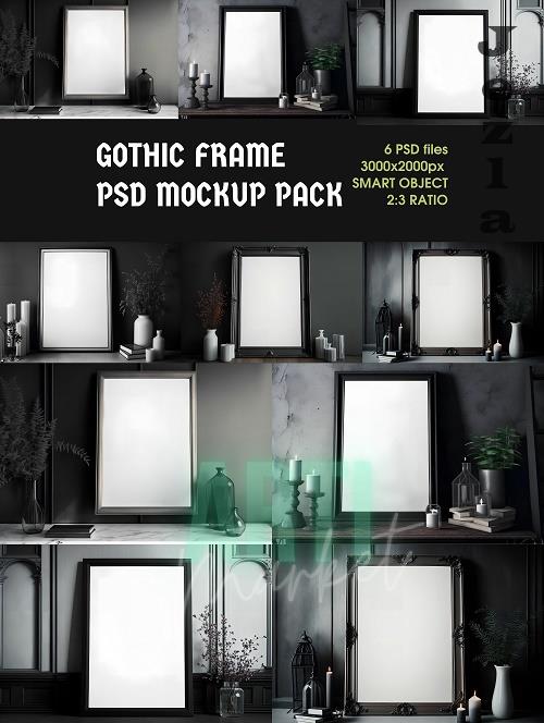 Gothic Frame PSD Mockup Pack, Digital Frame, 2:3 ratio Frame - 2484646