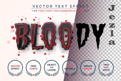 Bloody - Editable Text Effect - 13430494