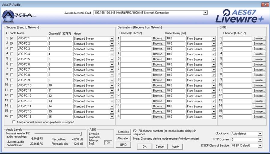 Axia IP Driver Multichannel