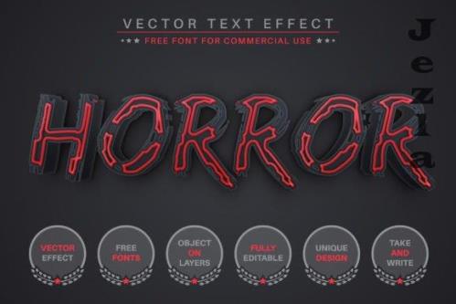 Bloody Horror - Editable Text Effect - 13426144
