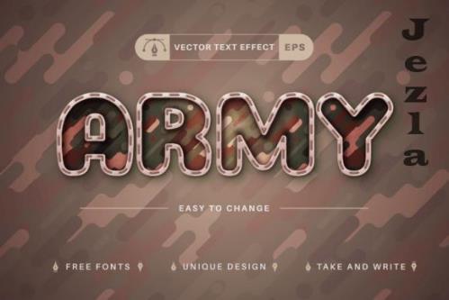 Camouflage - Editable Text Effect - 13461420