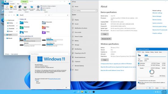 Windows 11 Professional Build 21996.1 x64 PreActivated